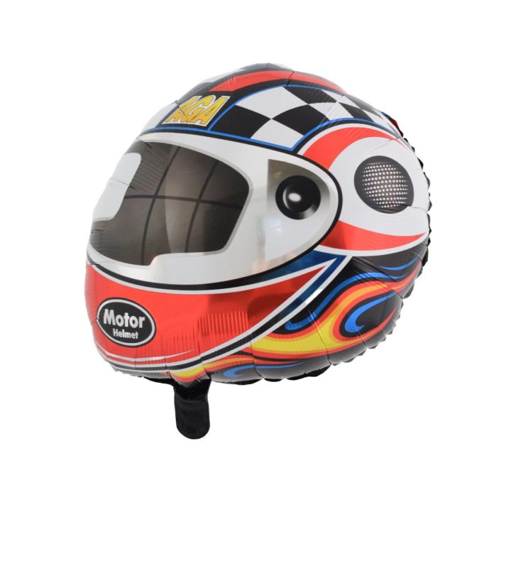 Helmet Red 51x53cm Bamboo Party Foil Balloon