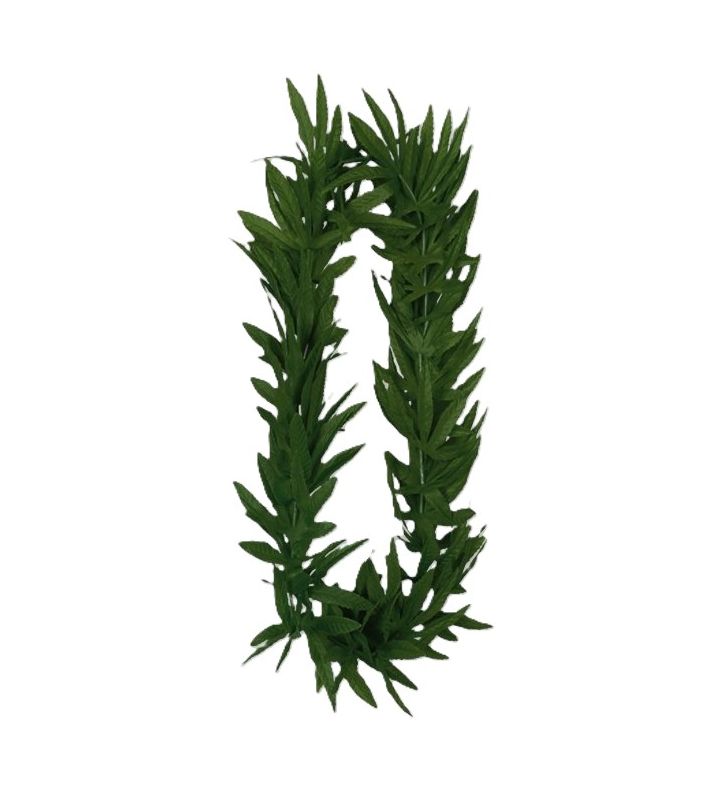 Tropical Island Fern Leaf Lei Dark Green