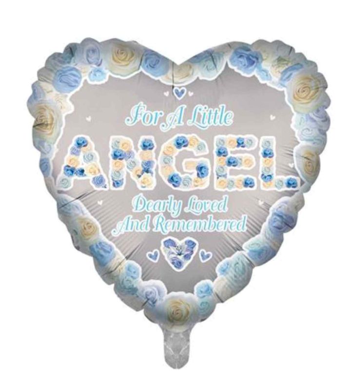 In Loving Memory - Angel Blue 18" Heart