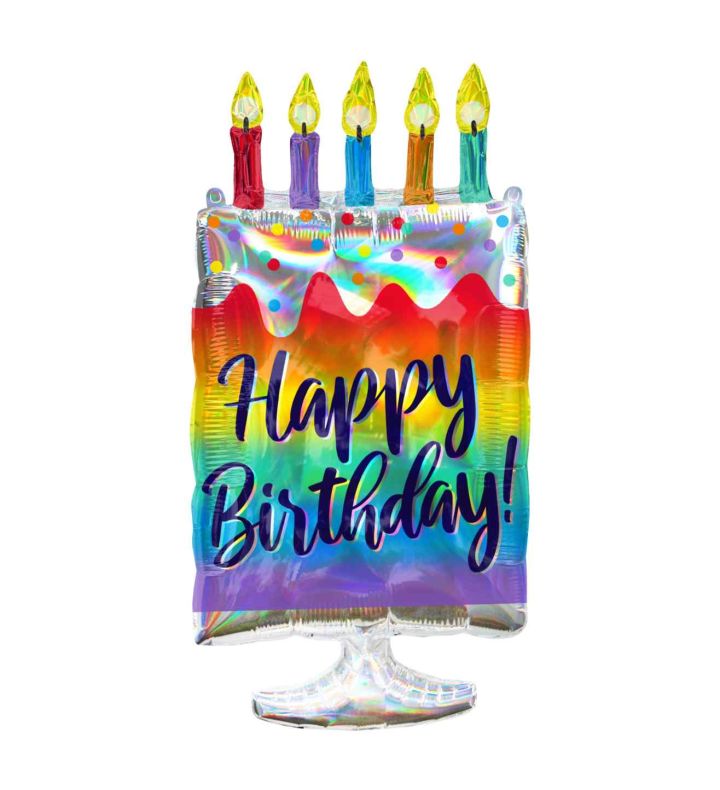 Iridescent Cake Supershape Foil Balloon