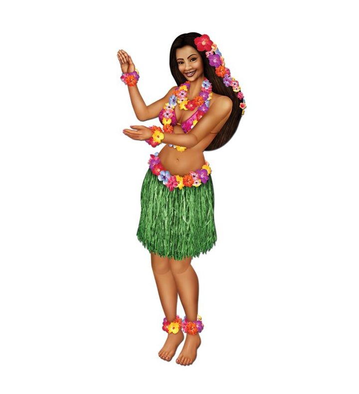 Jointed Hula  Girl Cardboard Centrepiece