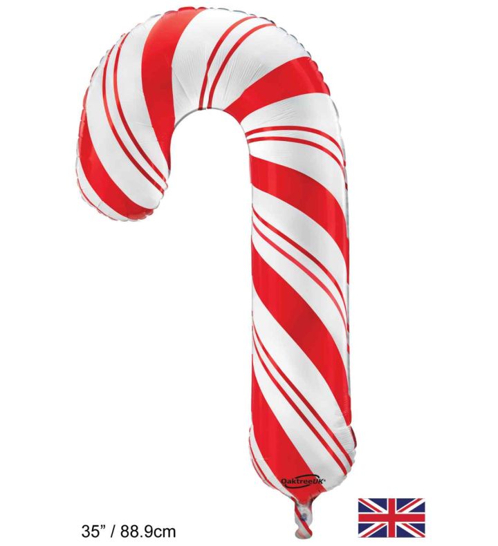 35" Oaktree Red White Candy Cane Foil
