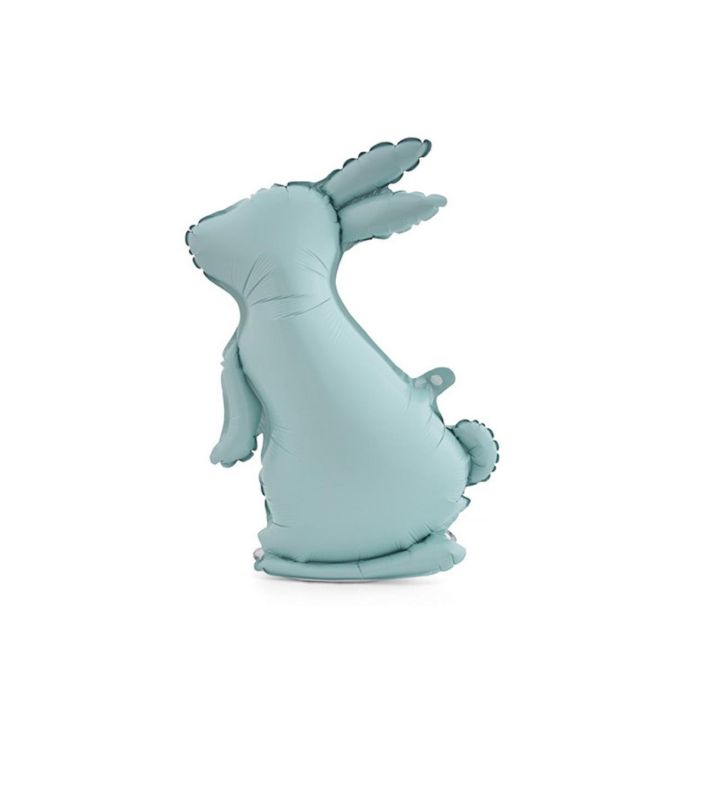 Jumping Bunny Matte Blue 49 x 65cm Foil Balloon
