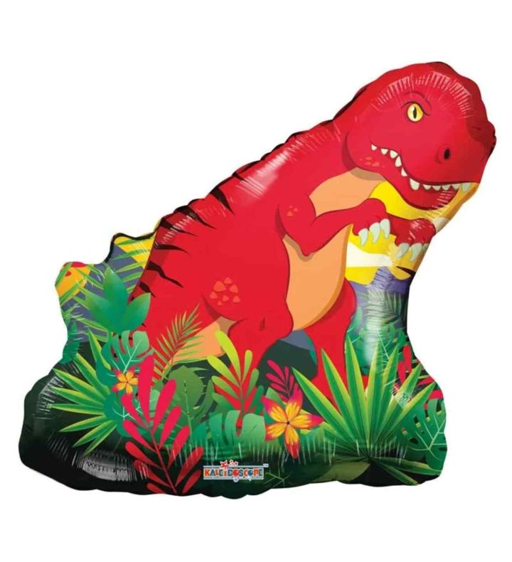 28" Kaleidoscope Jumbo Dinosaur Red