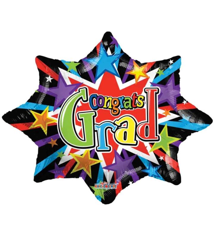 28" Colourful Burst Grad Supershape Foil