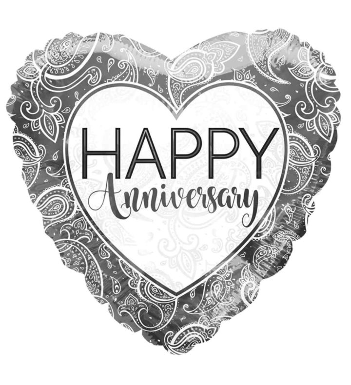 18" Anniversary Silver Foil