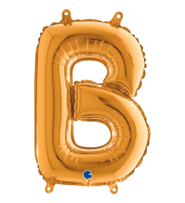 14" Gold Letter B Grabo Foil Balloon