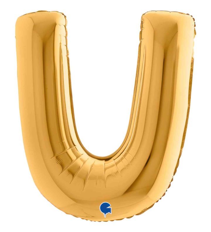 40" Betallic Letter U Gold Foil Balloon