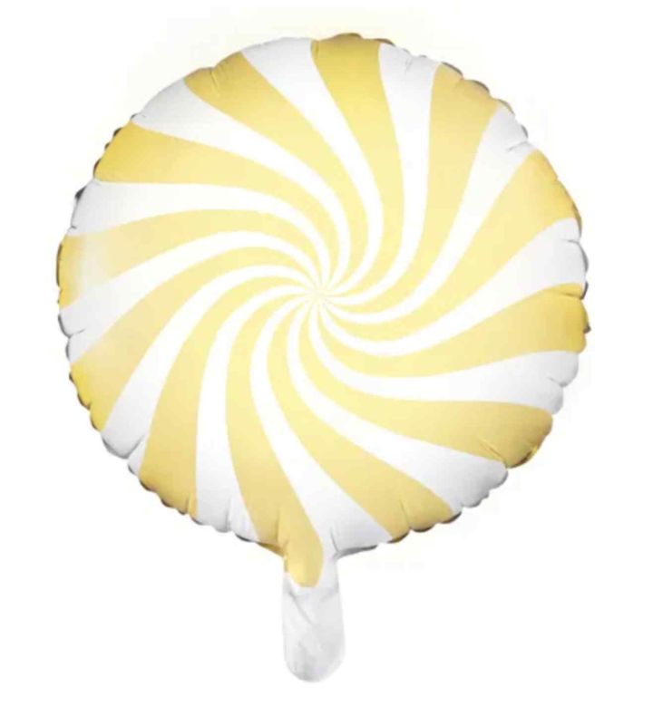 Party Deco Yellow Candy Foil Balloon