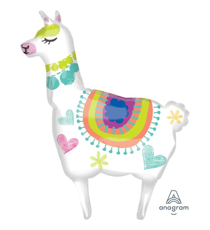 Llama Supershape Foil Balloon