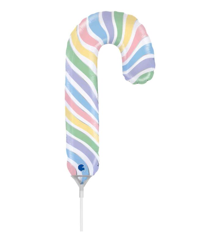 Mini Macaron Candy Cane Foil Balloon