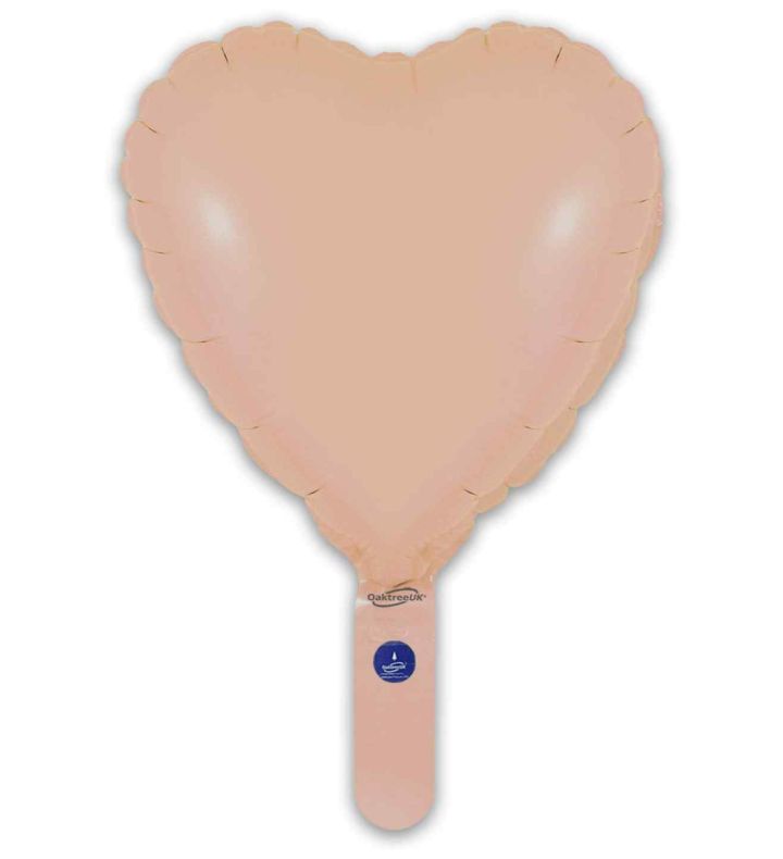 9" Oaktree Matte Nude Heart Foil 5pcs