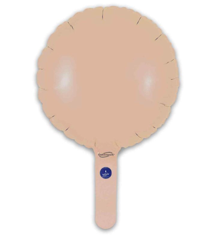 9" Oaktree Matte Nude Round Foil 5pcs