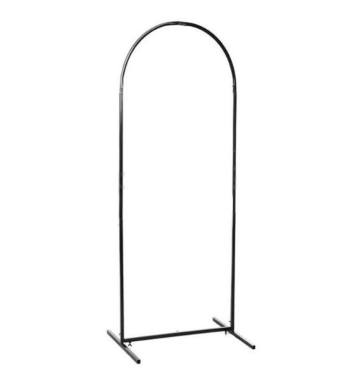 Metal Arch Frame With Stand White 2m
