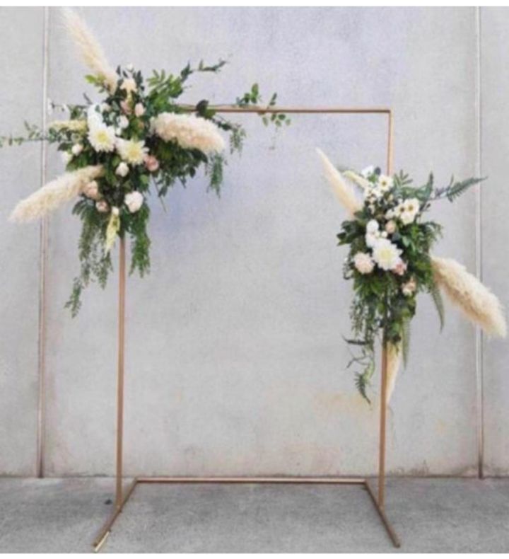 Metal Rectangular Arch Frame With Stand White 2m Please Email for Delivery Quote