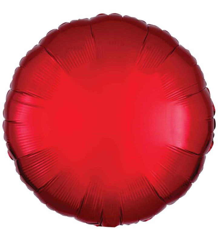 18" Amscan Round Red Unpackaged Foil Balloon