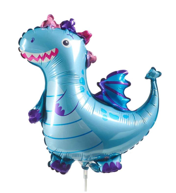 Mini Dragon Blue Flexmetal Foil Balloon