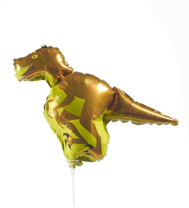 Mini Dinosaur Brown Velociraptor Bamboo Party Foil Balloon