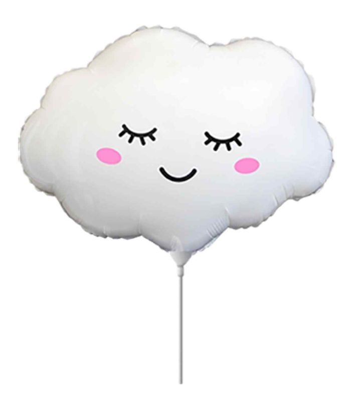 Mini Cloud White Flexmetal Foil Balloon