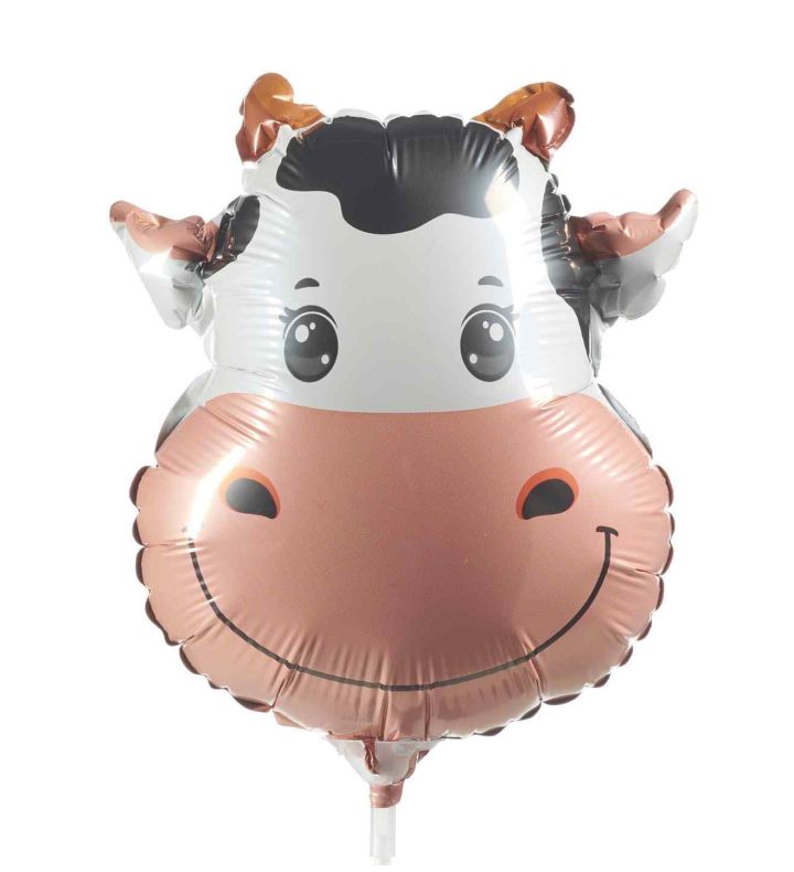 Mini Cow Head Flexmetal Foil Balloon