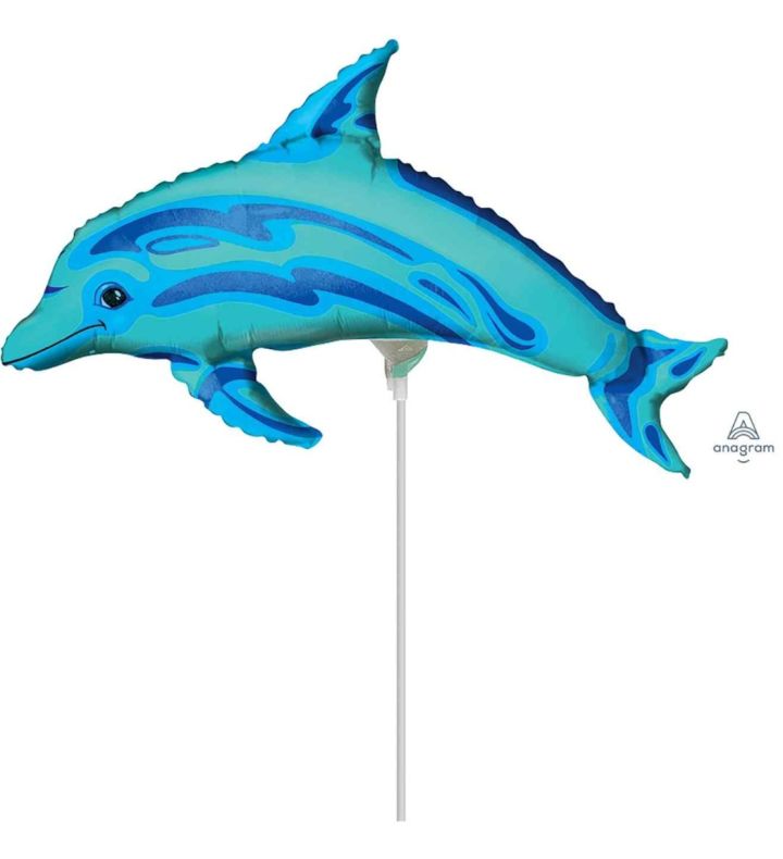 Mini Dolphin Blue Foil Balloon