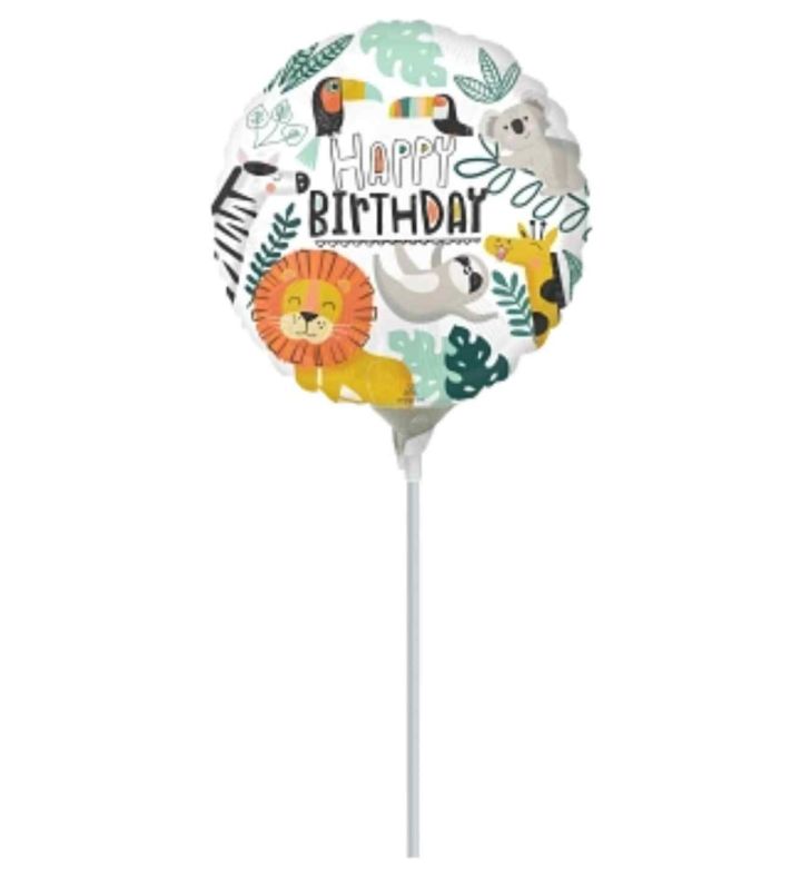 Mini Get Wild Jungle Theme Foil Balloon