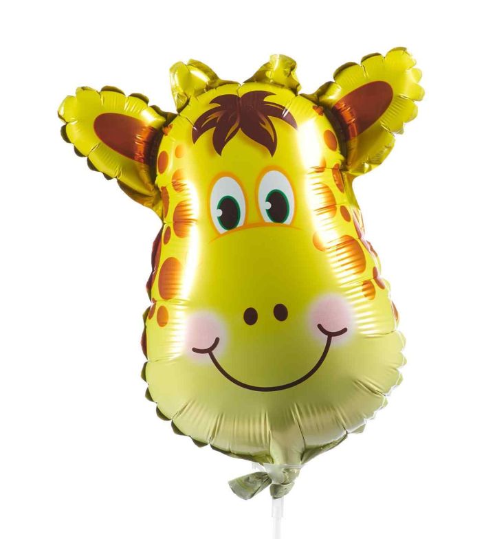 Mini Giraffe Head Bamboo Party Foil Balloon
