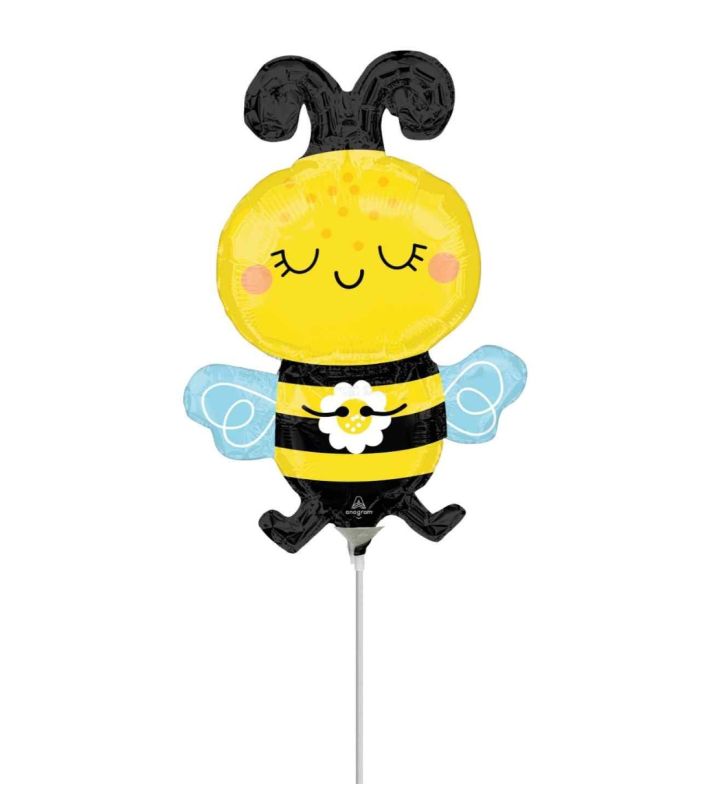 Mini Happy Bumble Bee Foil Balloon