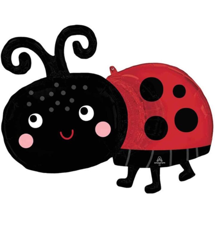 Mini Happy Ladybug Foil Balloon