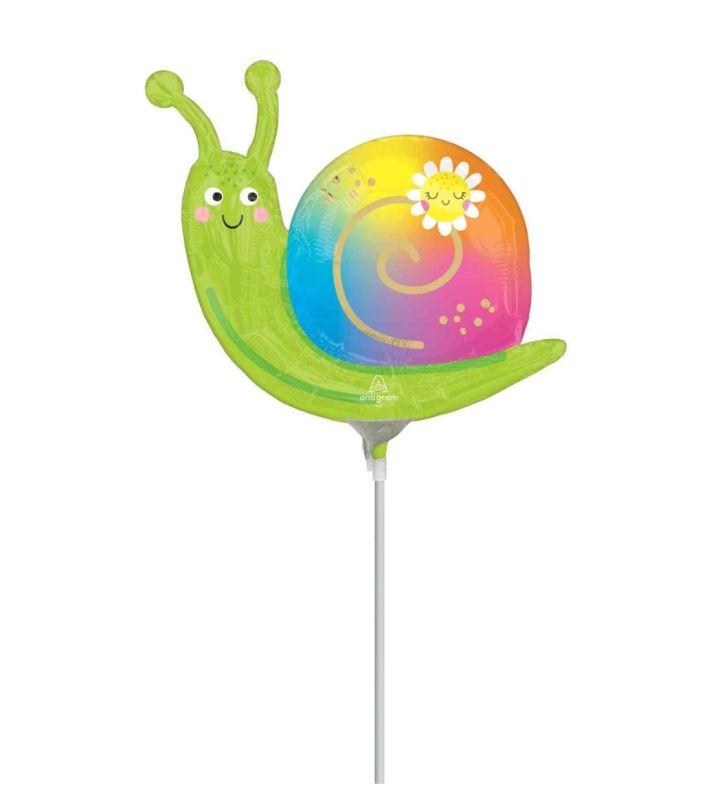 Mini Happy Snail Foil Balloon