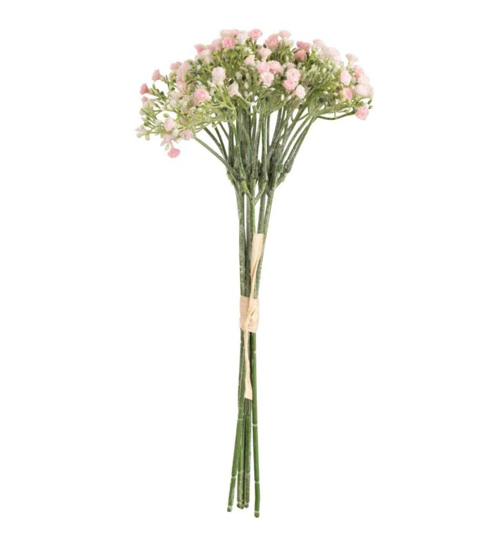 Mini Pink Open Gypsophilia Bud Bunch 31 cm x 6