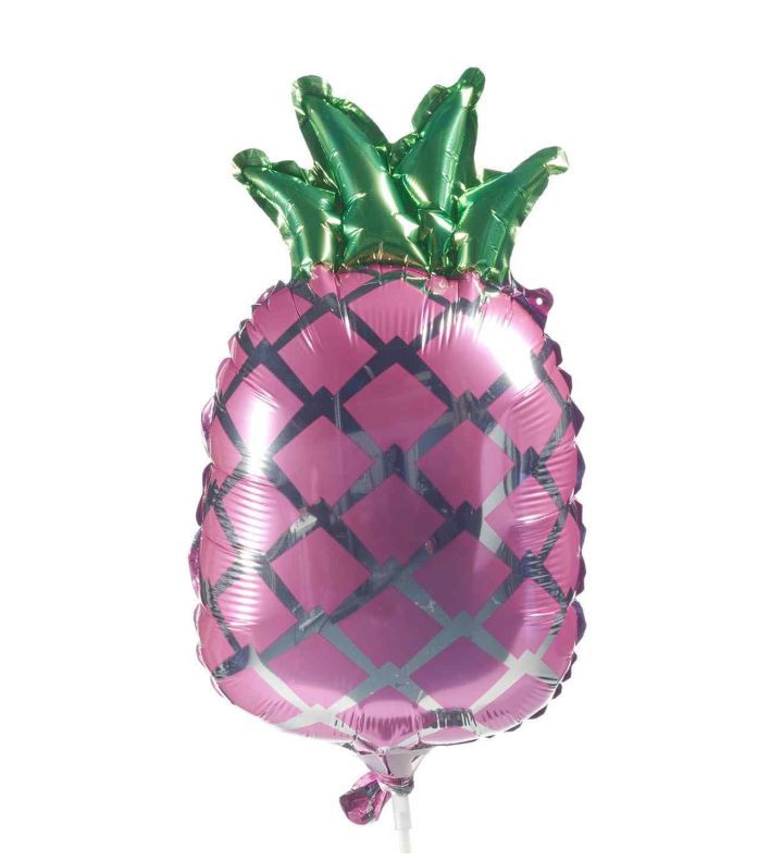 Mini Pineapple Pink Bamboo Party Foil Balloon