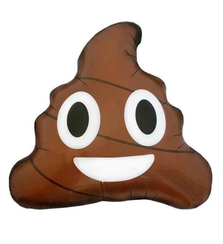 Mini Poo Emoji Foil Balloon