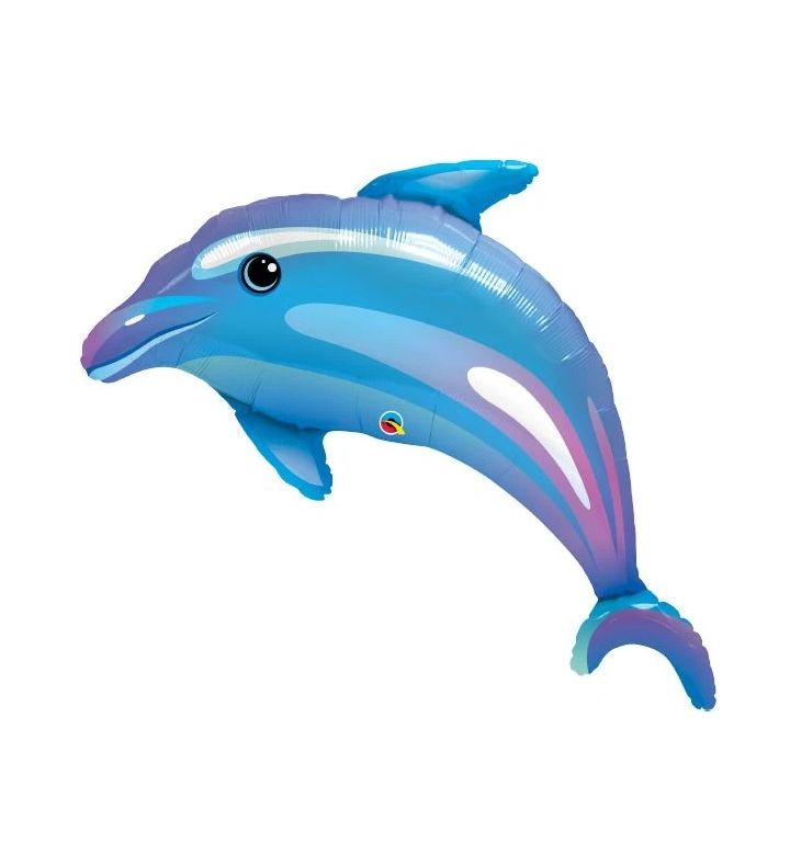 Mini Qualatex Blue Dolphin Foil Balloon