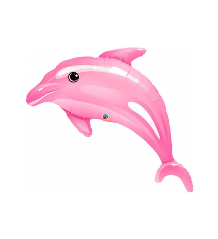 Mini Qualatex Pink Dolphin Foil Balloon