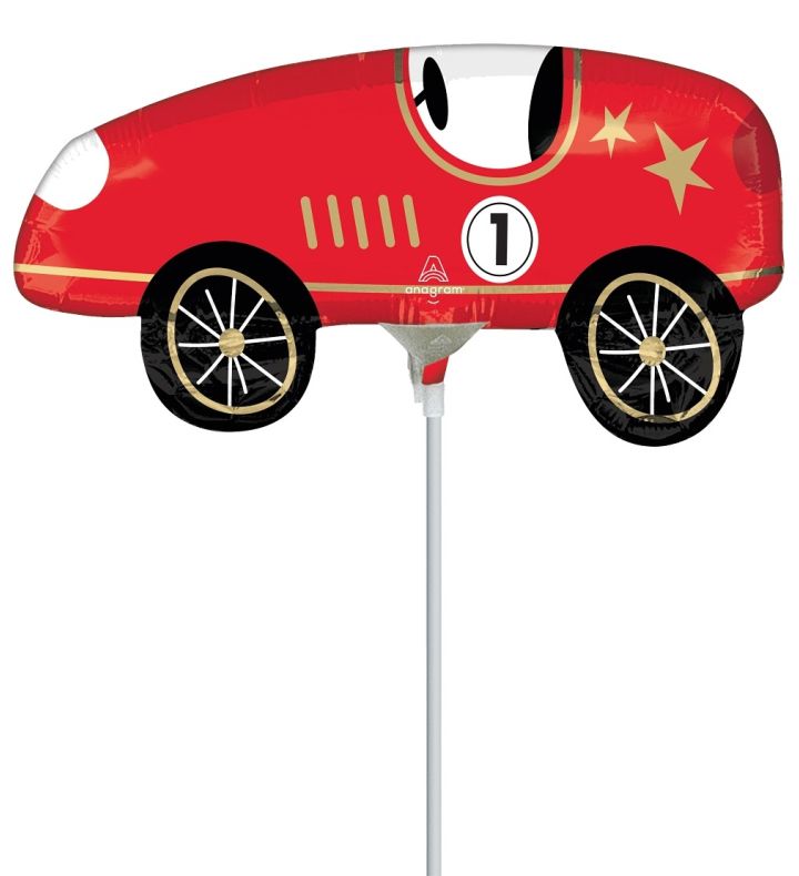 Mini Racing Car Red Anagram Foil Balloon
