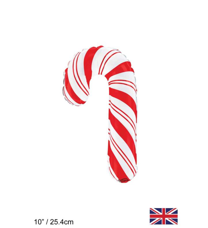 Mini Red and White Candy Cane Foil Balloon