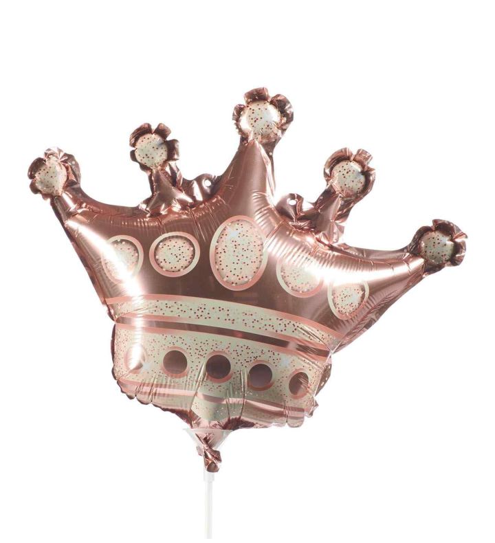 Mini Crown Rose Gold Bamboo Party Foil Balloon