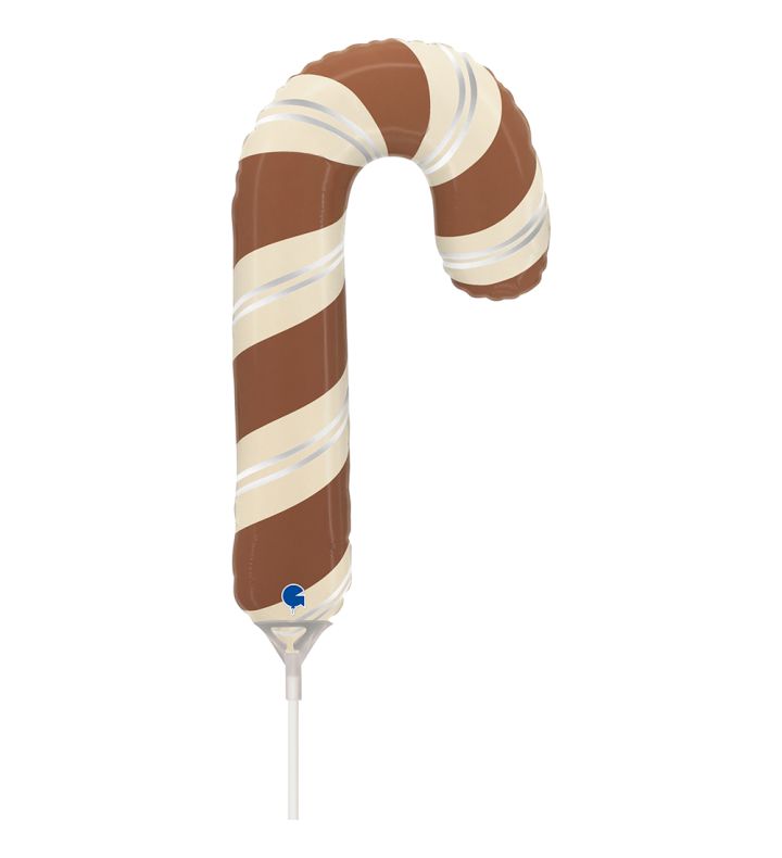 Mini Satin Chocolate Candy Cane Christmas Foil Balloon