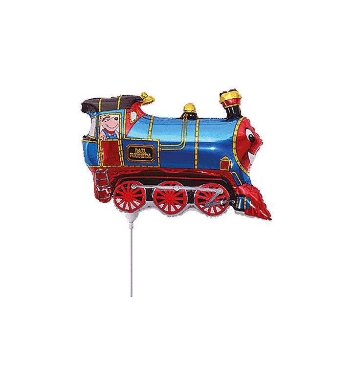 Mini Train Blue Flexmetal Foil Balloon