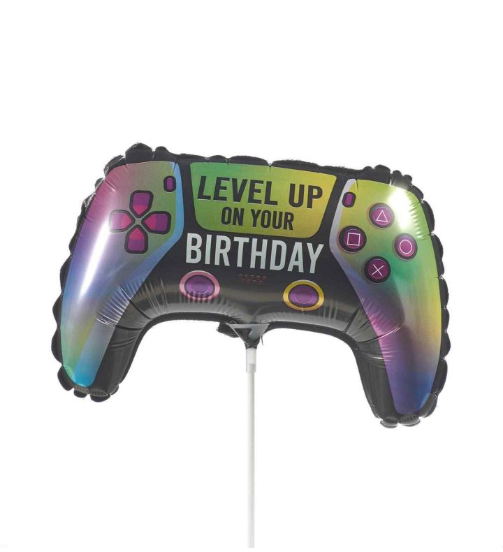 Mini Vivid Game Controller Birthday Foil Balloon