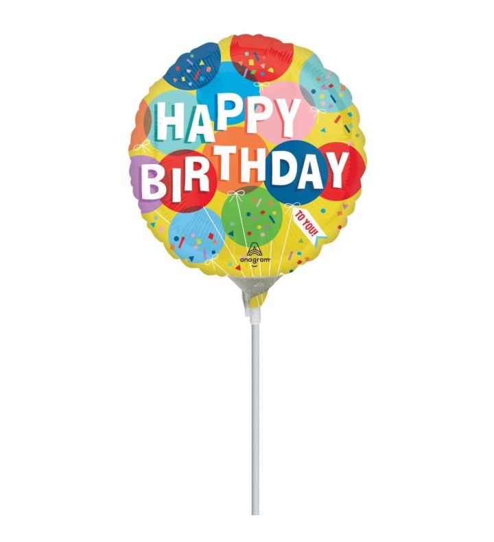 Mini Happy Birthday To You! Sunny Balloons Foil Balloon