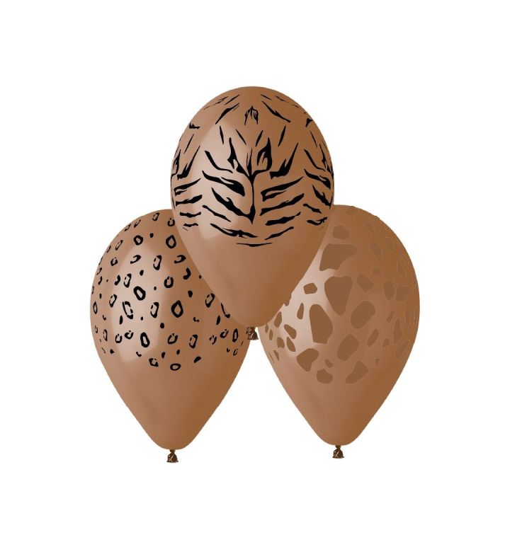 13" Gemar Animal print ass #076 Mocha 25ct
