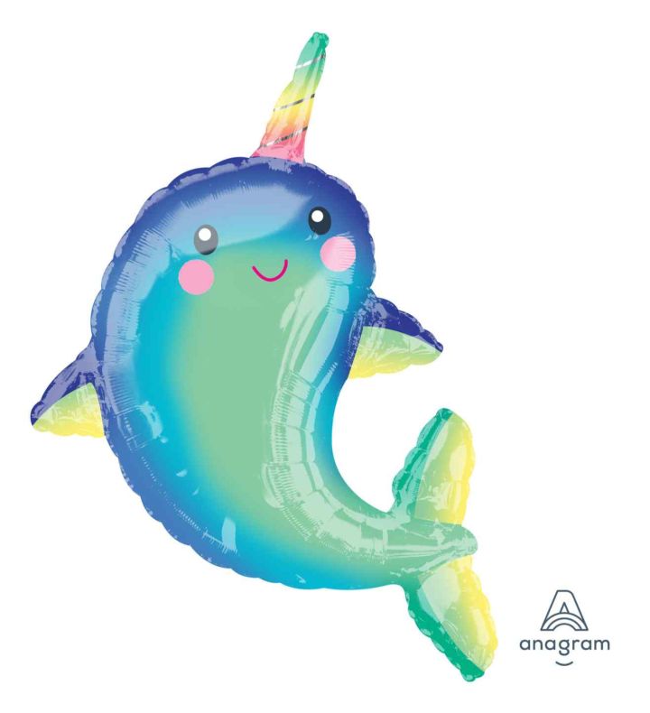 Narwhal SuperShape Foil Balloon