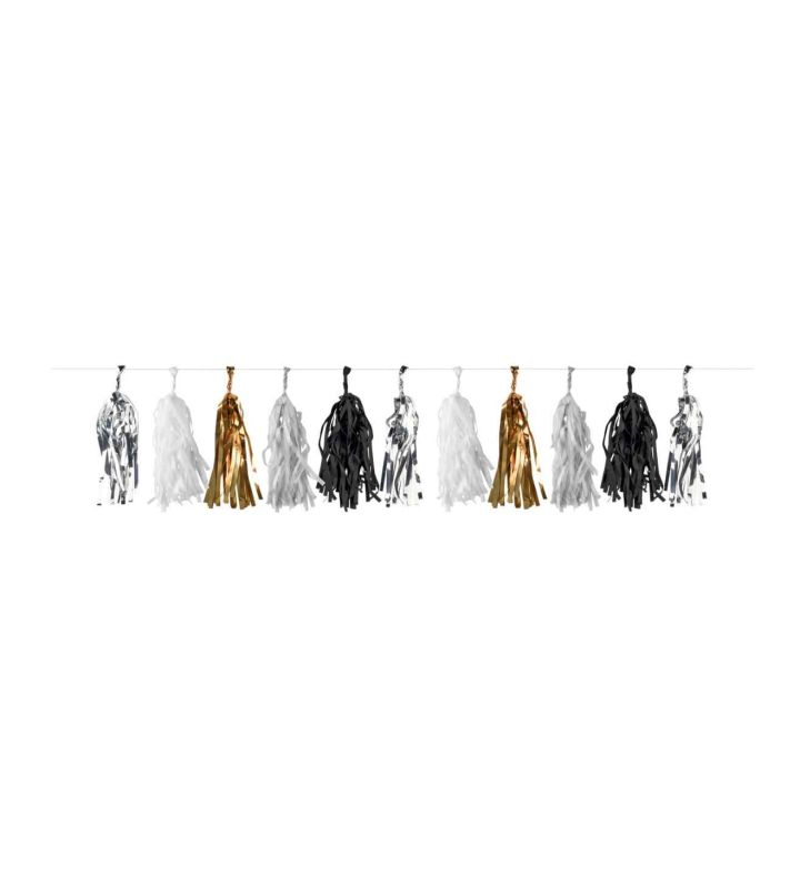 New Year Foil Tassel Banner 3m