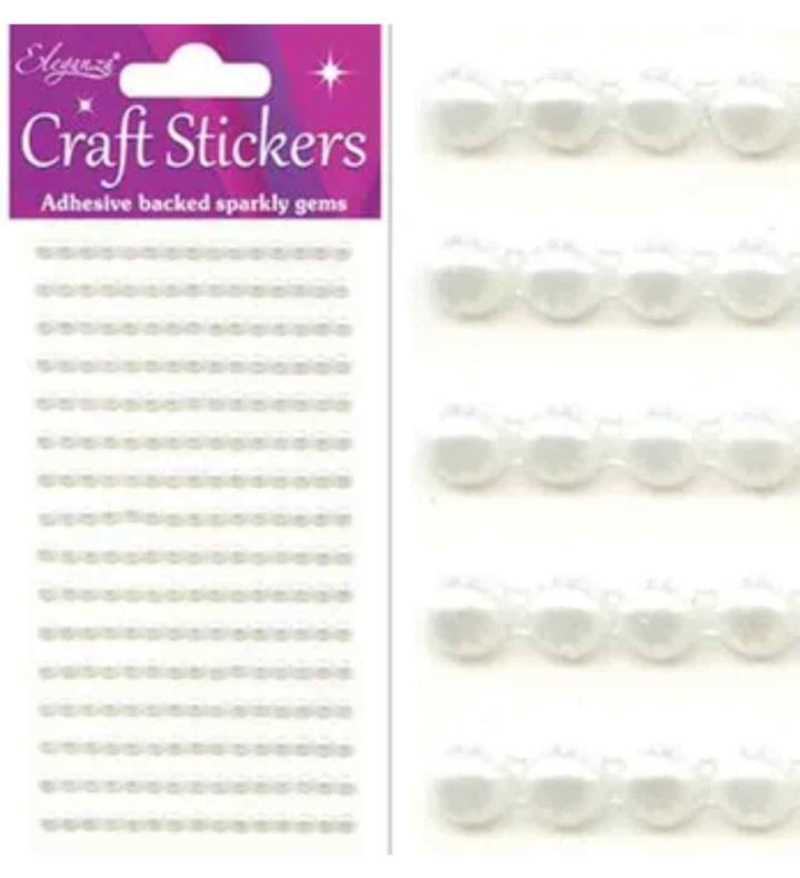 Eleganza Craft Stickers Pearls Ivory - 4mm 240ct.