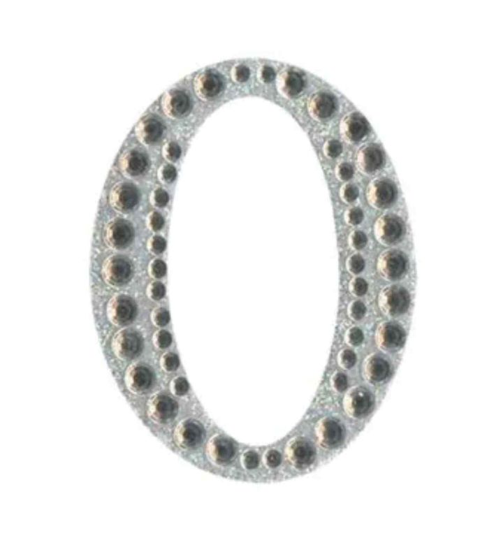 Eleganza Craft Stickers Diamante Iridescent 50mm Number - 0