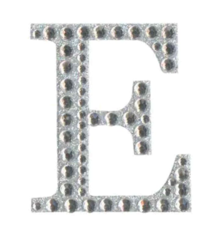 Eleganza Craft Stickers Diamante Iridescent 50mm Letter - E