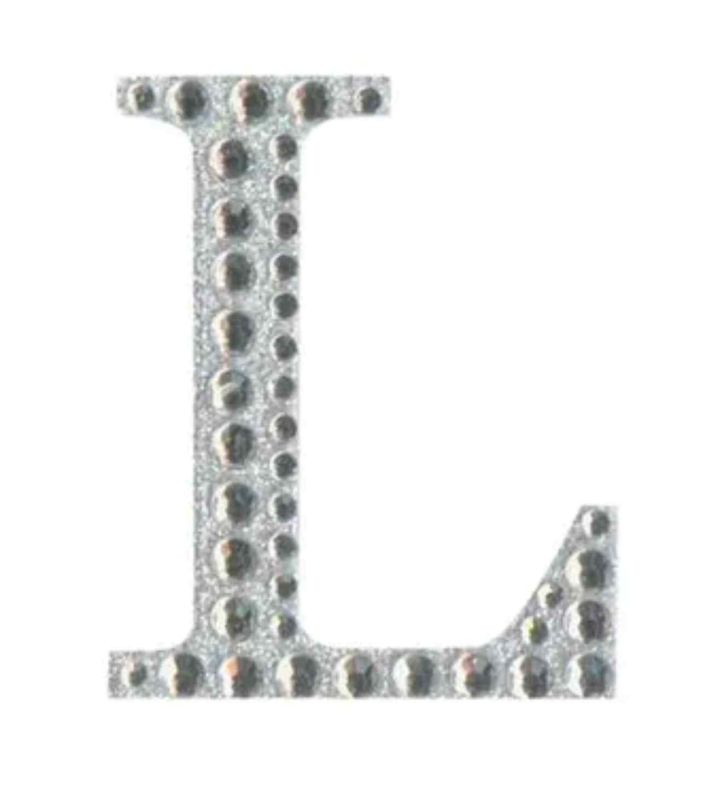 Eleganza Craft Stickers Diamante Iridescent 50mm Letter - L