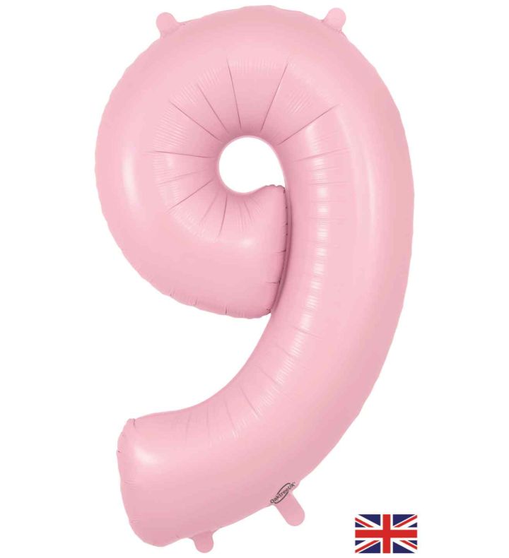 34" Matte Pink 9 Oaktree Foil Balloon